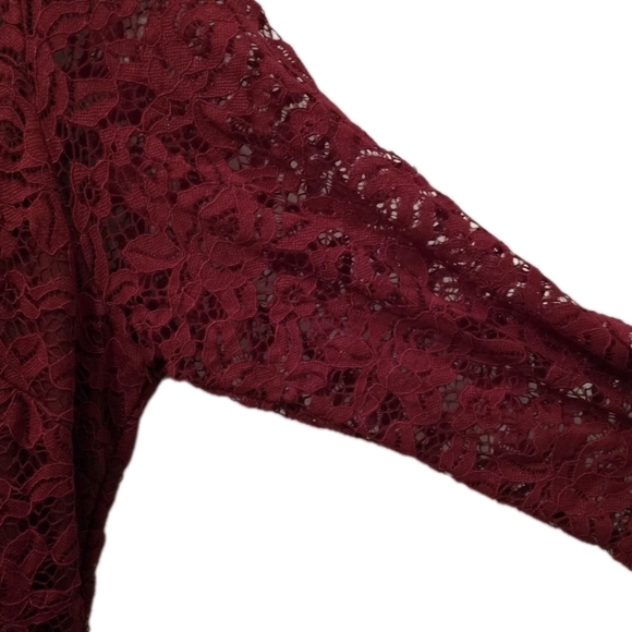 Nemidor Burgundy Lace Maxi  Bridesmaid Formal Gown Holiday Size 20 - Picture 6 of 15